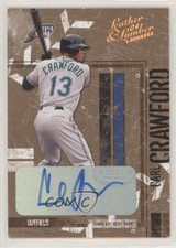 2004 Donruss Leather & Lumber Bronze Signatures 32/50 Carl Crawford Auto ni4