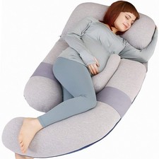 MOON PINE 60 inch Pregnancy Pillow, Detachable U Shape Full Body Pillow for M...