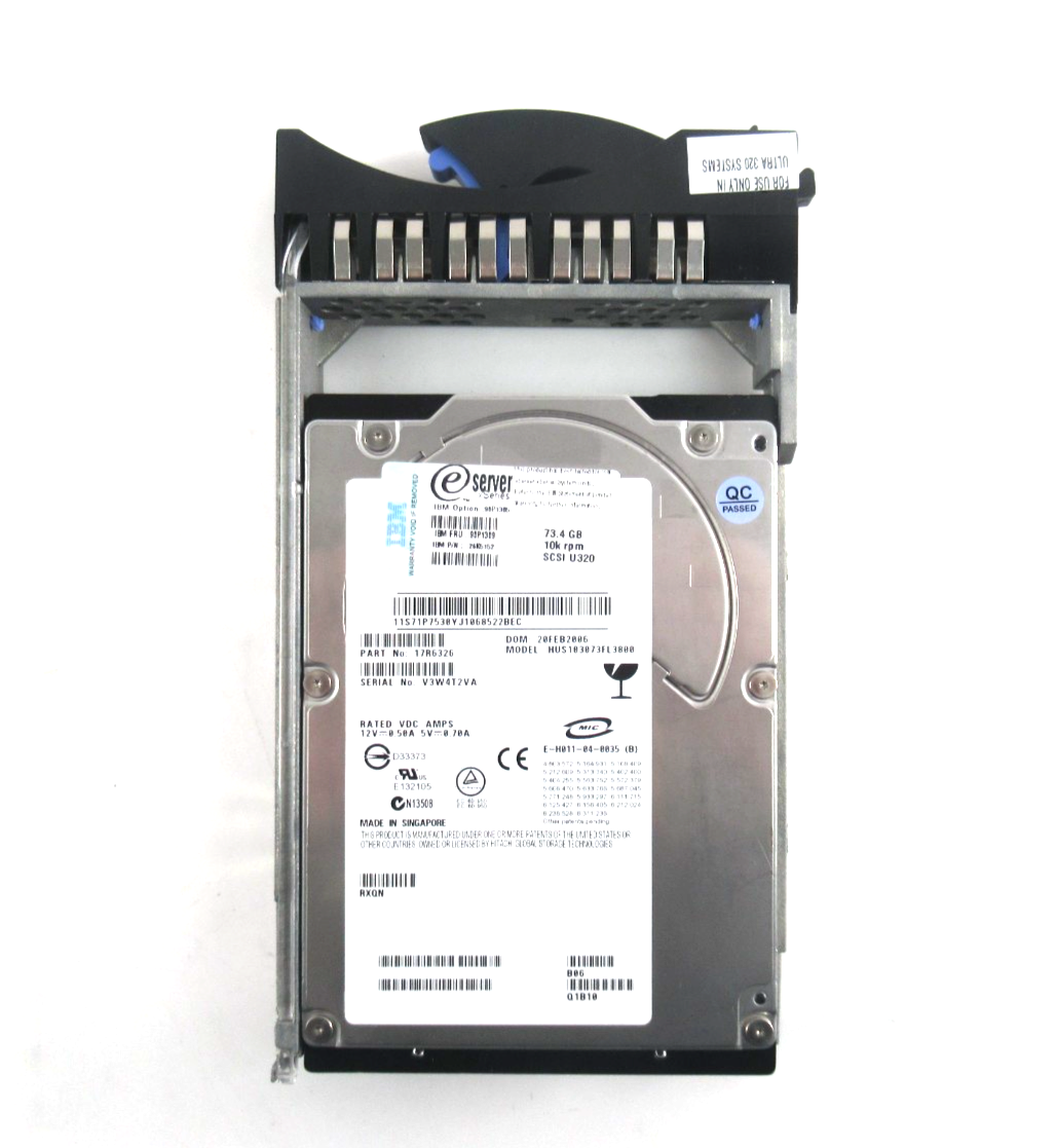 73.4GB SCSI 3.5"" 10K 80-Pin 8MB (With Caddy) HDD - 90P1309