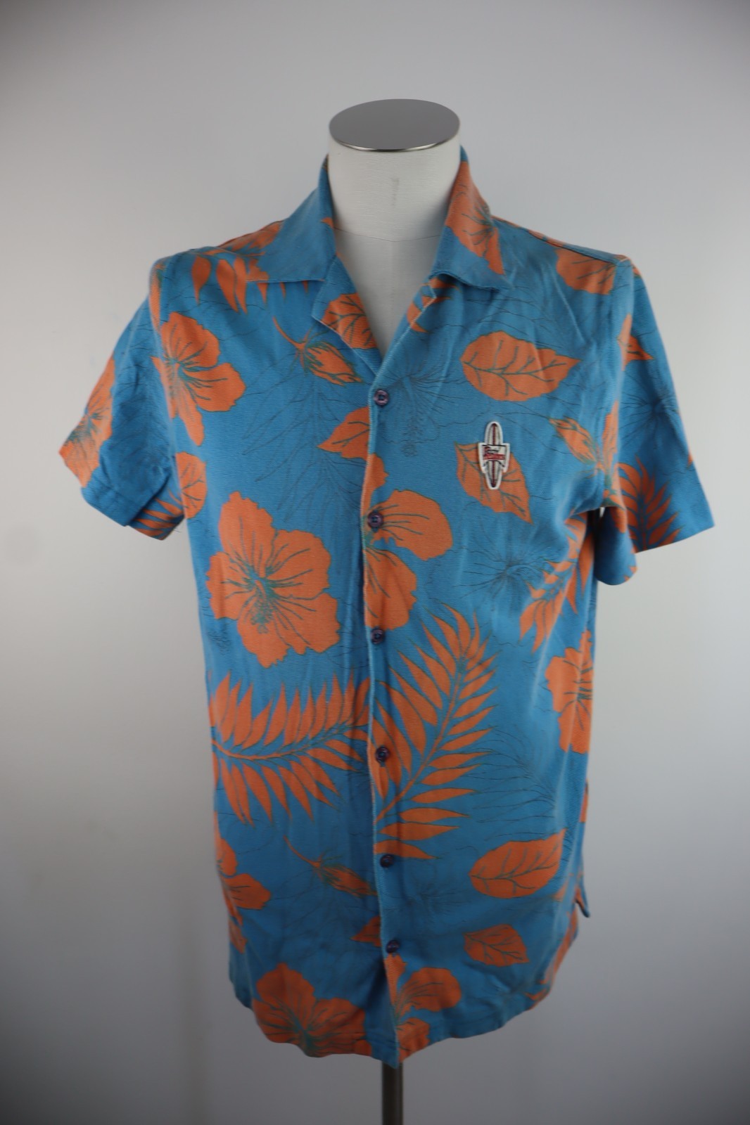Roy ROGER DE Camisa Hombre Talla L Hombre Casual Vintage Camisa Algodón Islander