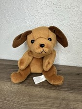 Zangeen Huggable Honeys Two-Tone Brown Dog Bean Bag Plush 1996 Vintage