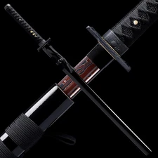 Red Blade Ninja Sword Japanese Samurai Katana Folded Steel Dragon Square