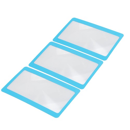20PCS Magnifying Glass Card Portable Clear Lens Blue Frame Credit Card Size BYS - Picture 10 of 12