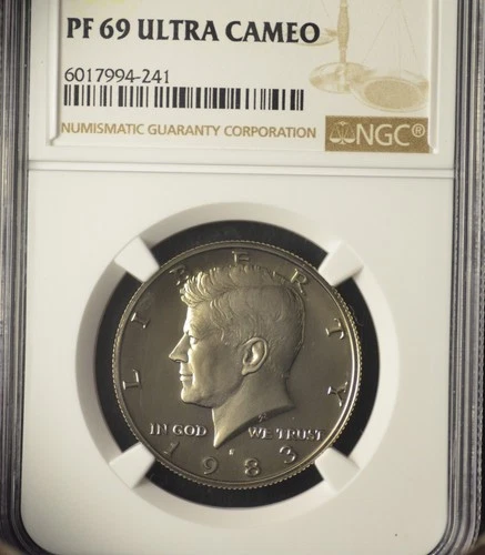 1983-S NGC PR-69 ULTRA CAMEO KENNEDY HALF DOLLAR, PROOF