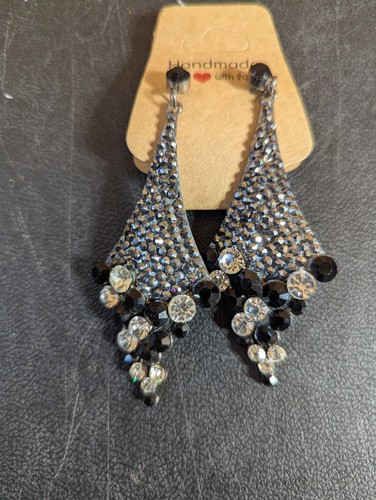 Pair Of Unbranded Rhinestone Earrings - Picture 2 of 5
