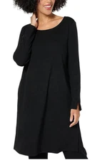 Attitudes by Renee Women's Casa Cozy Crew Neck Tunic Black