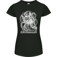 Catronomicon Diablo Pulpo Mitología Gato Camiseta Cortada Para Mujeres Petite