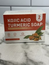 Kojic Acid Turmeric Soap 2 Bar Pack Brightening Face Body New Sealed