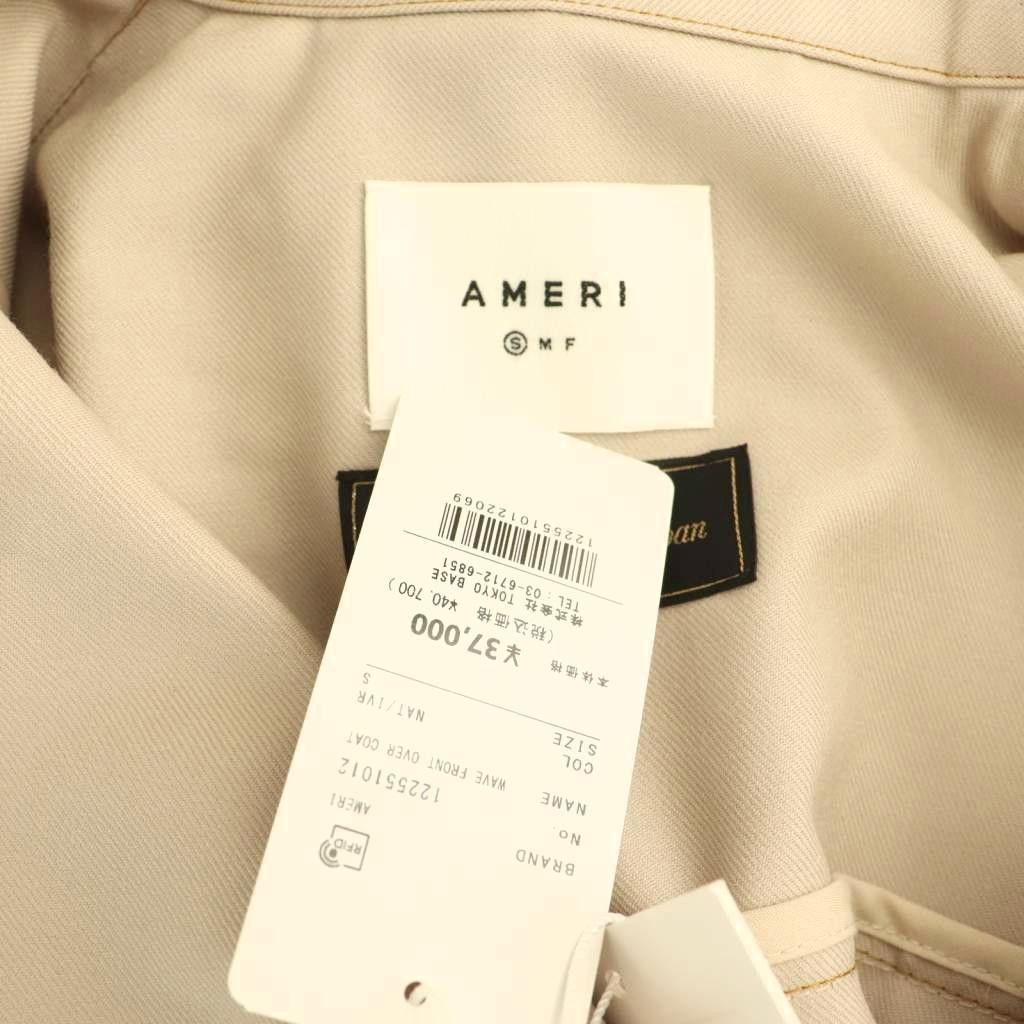 Ameri VINTAGE Wave Front Over Coat Long S Beige U… - image 7