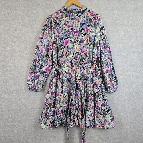 Portmans Curve Dress Womens Size 20 Floral Linen Blend Cocktail Formal NEW - Picture 2 of 13