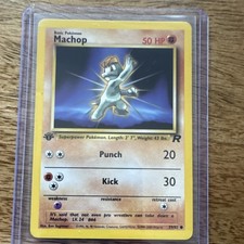 Machop 59/82 1st Edition Near Mint Team Rocket Pokémon Card NM