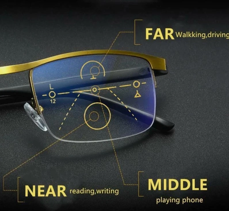 Deutsche intelligente farbige Gleitsicht Autofokus Lesebrille - Bild 2 von 4