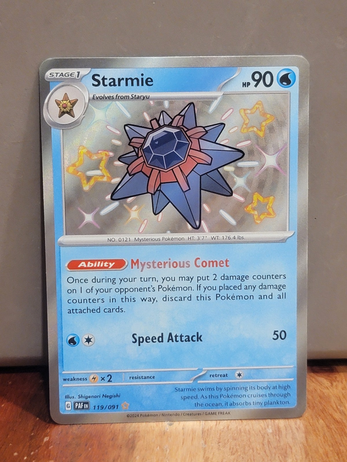 Pokemon Starmie 119/091 SV: Paldean Fates Holo NM