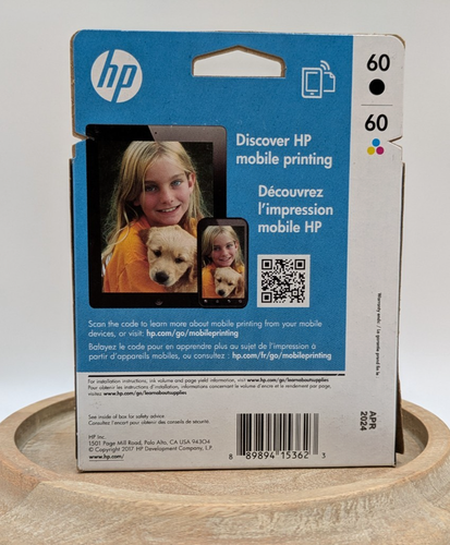 HP 60 Black & Tri-Color Combo Pack - SCADUTO 04/2024 - Cartucce di inchiostro OEM sigillate - Foto 3 di 5
