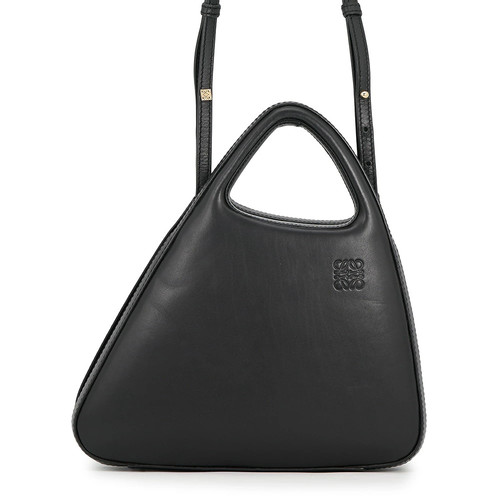 LOEWE Handbag Architect A Bag Soft Natural Calfskin 2way Shoulder Bag Black Used
