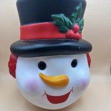 Light Up LED Snowman Head Hanging