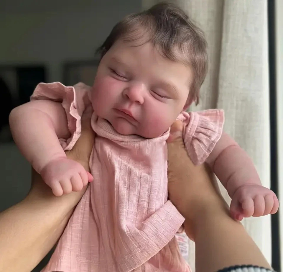 Bambole Reborn Femmina in Silicone Morbido 48CM Neonata Reborn Bambola Bambina - Immagine 3 di 4