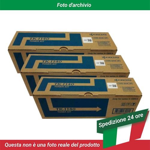 Kyocera Mita TK-1140 Toner Kit Black Pack Of 3
