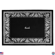 Aucuda 4x6ft Paisley Drum Rug - Non-Slip Outdoor Mat for Electric Drums & Guitar