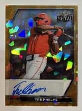 2026 LEAF METAL BASEBALL TRE PHELPS TRUE #1/1 CRYSTAL AUTO CARD #BA-TP1