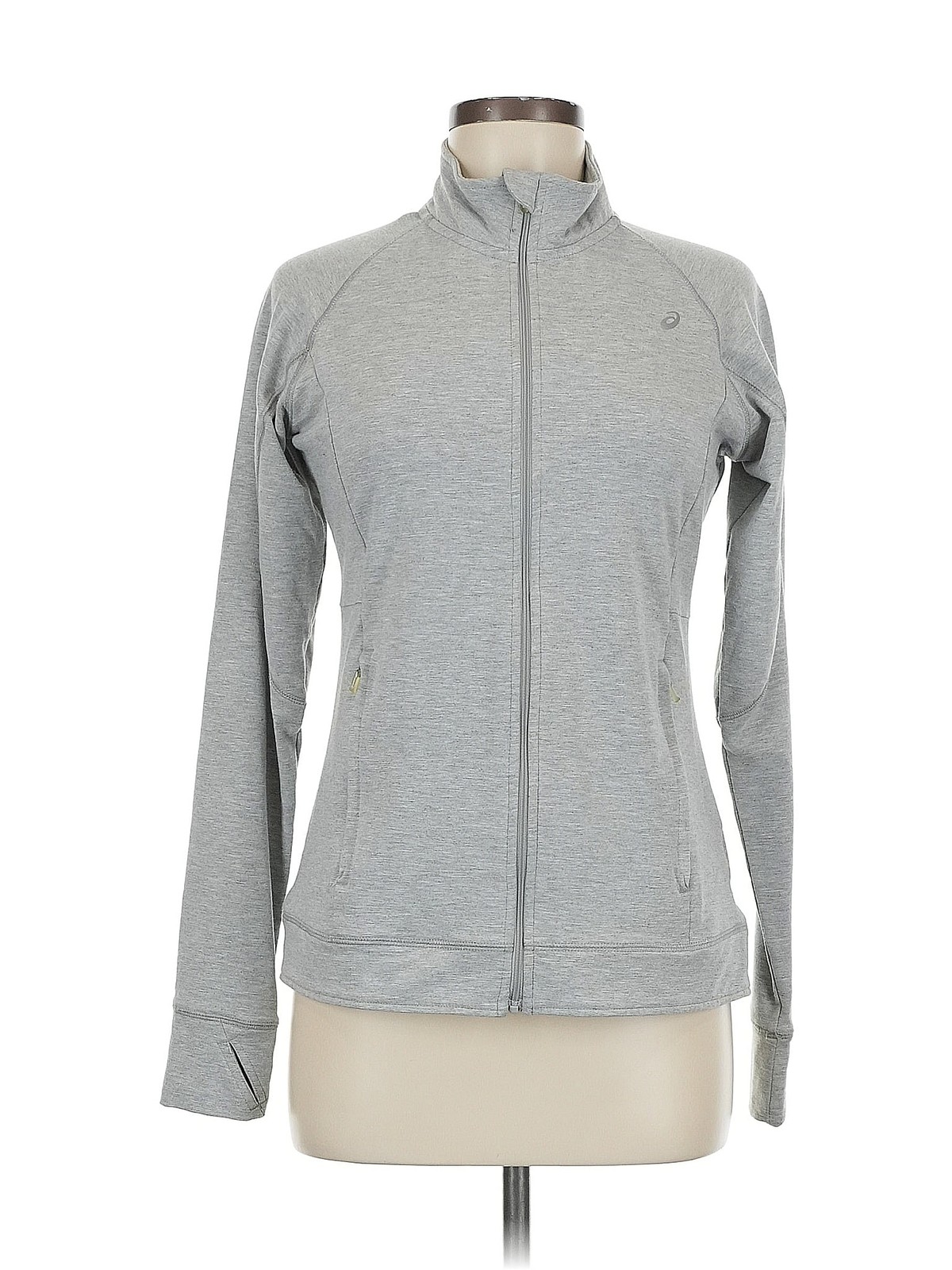 Asics Women Gray Track Jacket M