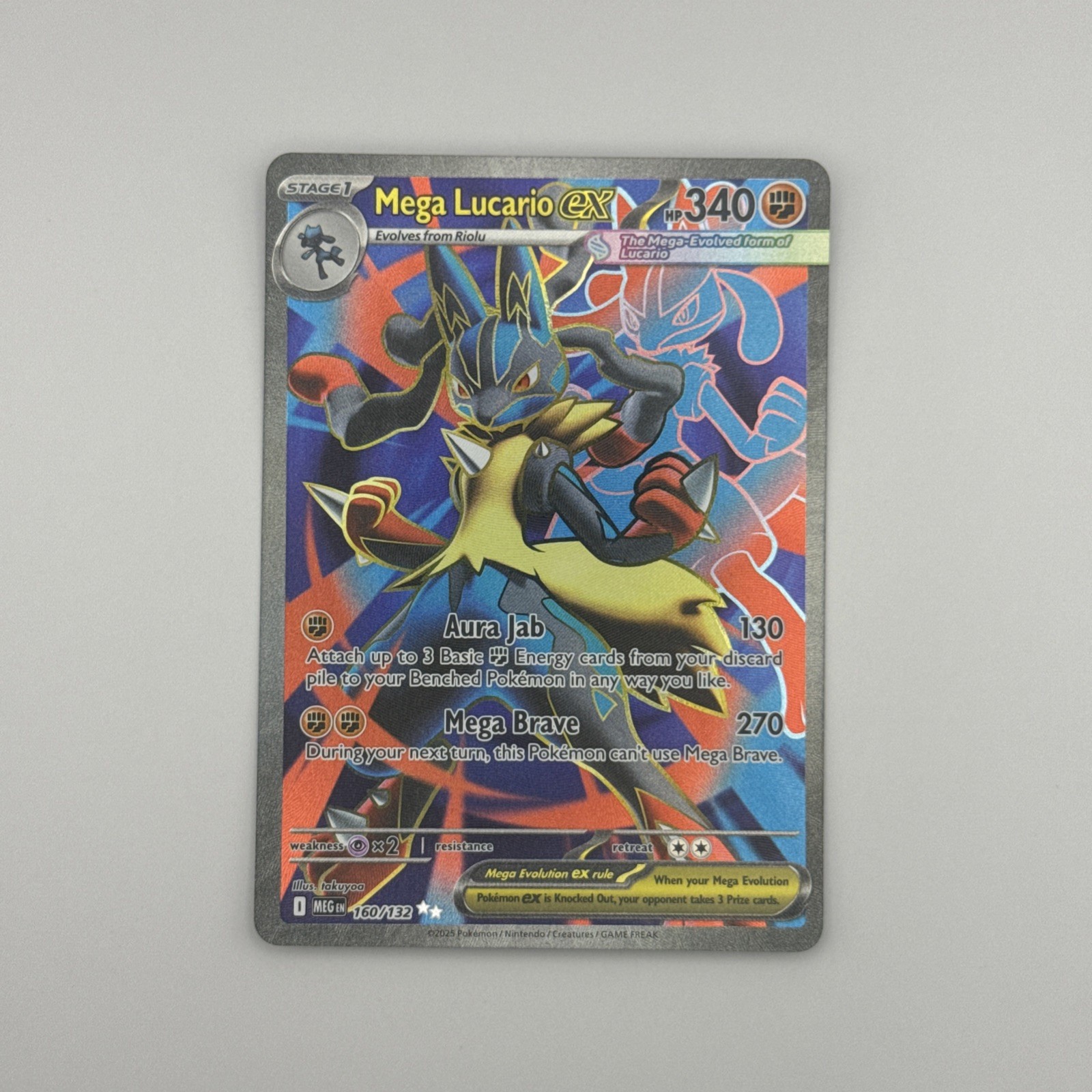 Pokemon TCG Scarlet & Violet Mega Evolutions Mega Lucario EX 160/132 NM