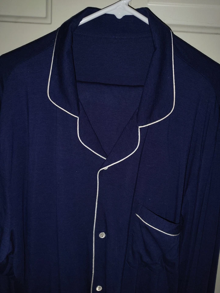 Unbranded So Soft Pajama Set X-Large Blue In Softstretch Bamboo Blend 2 Pc Pants - Image 2 of 4