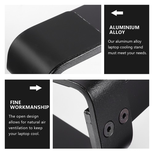 Laptop Riser Stand for Desk Aluminium Alloy Ergonomic Folding Laptop Holder - Afbeelding 6 van 12