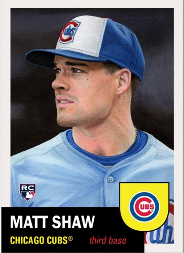 TOPPS BASEBALL MLB LIVING SET ROOKIE CARD CHICAGO CUBS MATT SHAW #847