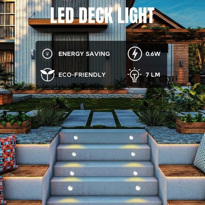 5pc Deck Garden Malls Landscape Warm White LED Lights Low Voltage Waterproof