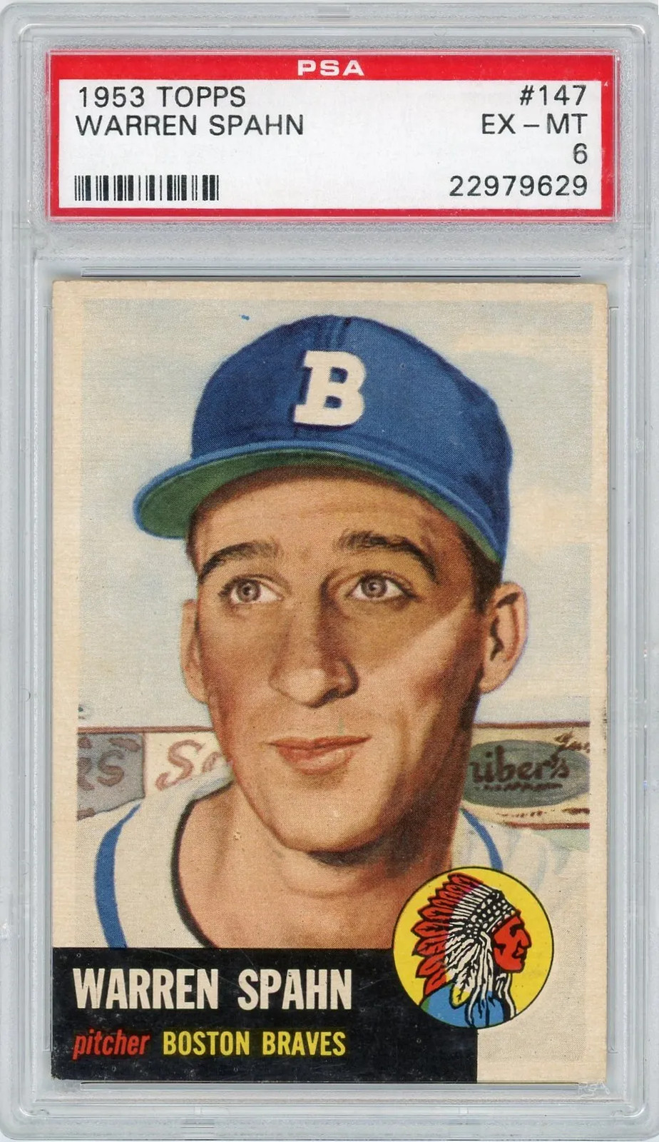 1953 Topps Warren Spahn #147 PSA 6