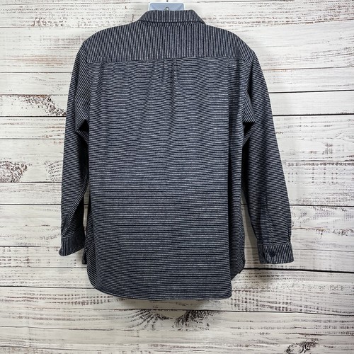 L.L. Bean Shirt Mens Size XL Blue Stripe Button Front Flannel Long Sleeve - Picture 7 of 14