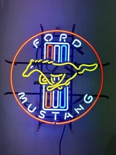 Ford Neon Sign Vertical Neon Lighting Red White Blue Yellow 