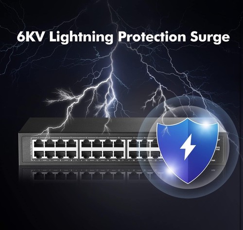 24 Port PoE Switch, 10/100Mbps PoE+ Ports, 2 Gigabit Ethernet Uplink Unmanaged - 第 8/8 張圖片