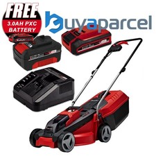 Image of Einhell GE-CM 18/ 18v Cordless Lawnmower 30cm Lawn Mower PXC + 4ah + 3ah Battery