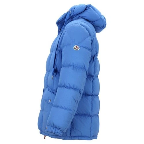Moncler Grimblat Short Down Padded Jacket in Blue Cotton Size 2 image 2
