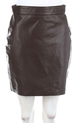 EVELYN D´VENANCI Lederrock Echt Leder Mini D 34-36 dunkelbraun