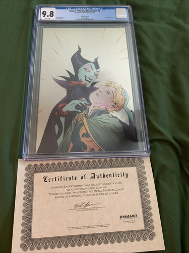 Disney Villains Maleficent #2 Premium Metal Variant CGC 9.8 Wow $100 Cover Price - Bild 1 von 13