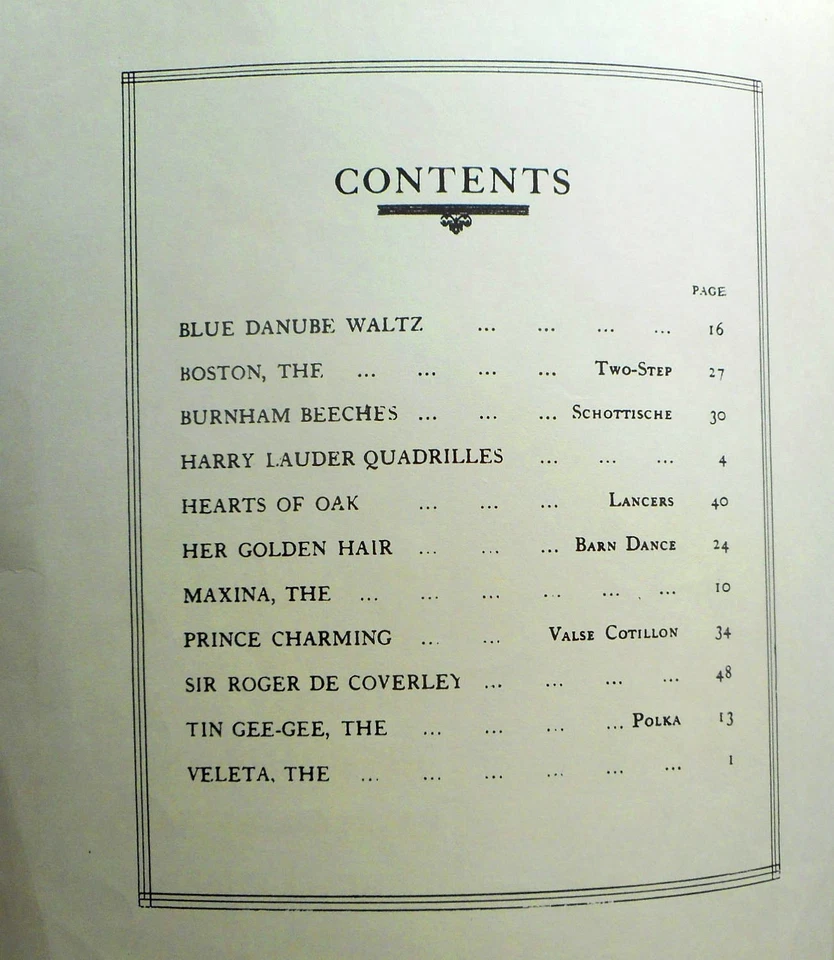 Old Favourite Dances No 1 - Francis & Day: Piano Ukulele 11 Dances 48pgs + Dance - Image 2 of 4