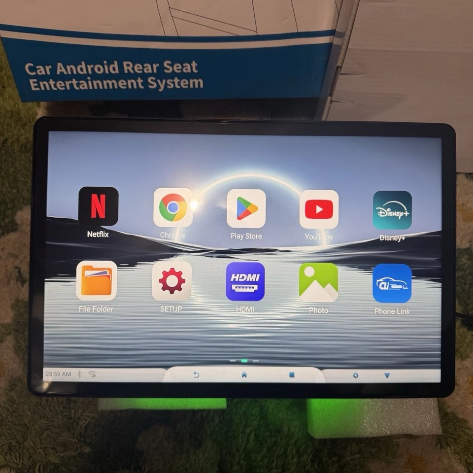 Monitor reposacabezas TV coche Android 13 4G+64G con sistema de entretenimiento asiento trasero Foto 3 de 4