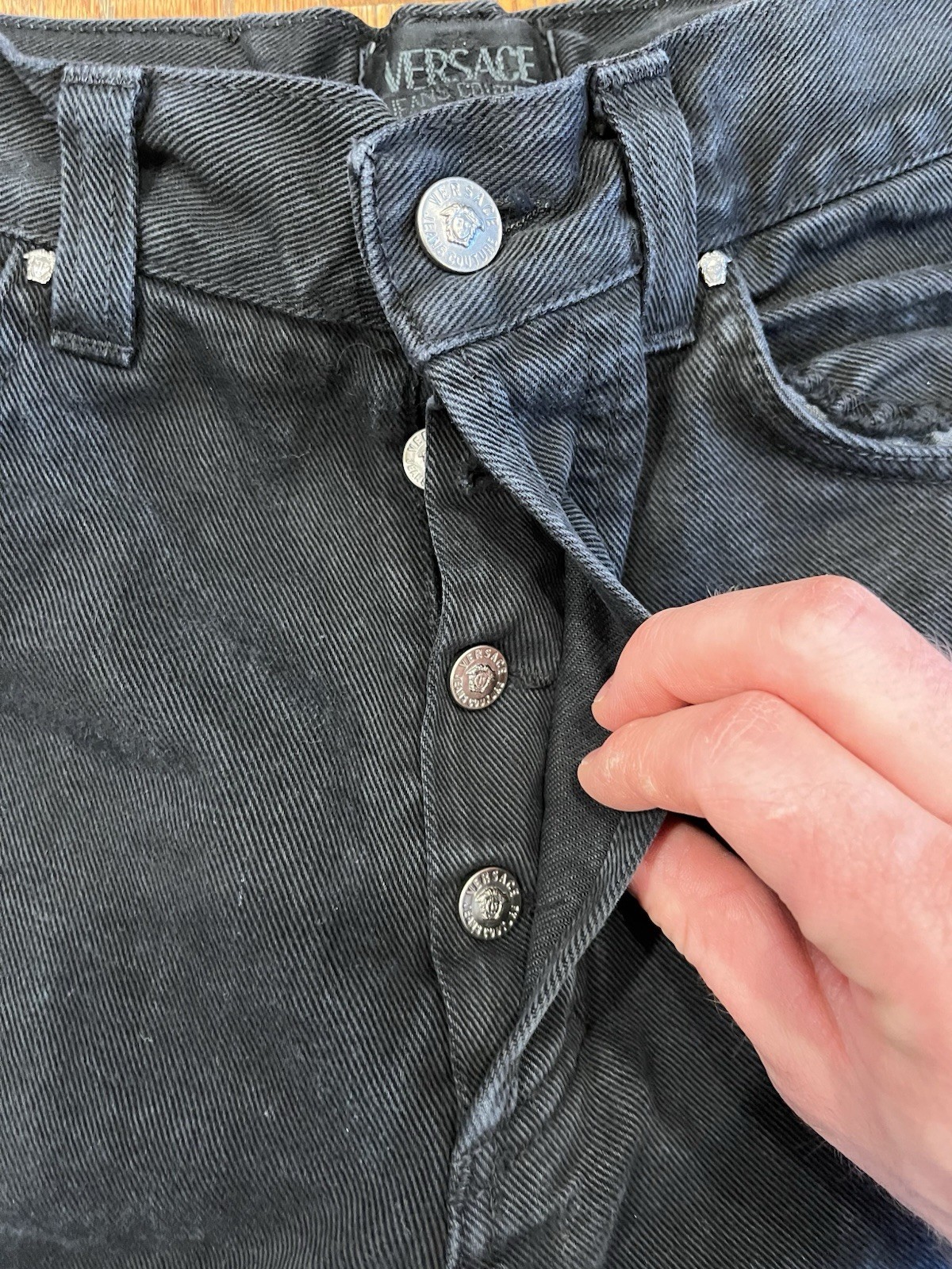 Versace Jeans Couture Ittierre Men Black Denim Made in Italy Size 28 thumbnail 5