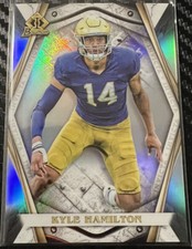 2021-22 BOWMAN UNIVERSITY FOOTBALL KYLE HAMILTON 1ST BI-9 INVICTA REFRACTOR