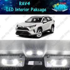 White LED Lights Interior Package Kit for 2006 - 2018 2019 2020 2021 Toyota RAV4