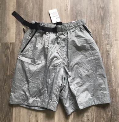 Nike Sportswear Tech Pack 9” Shorts Mens Gray Crinkle Nylon CJ5188