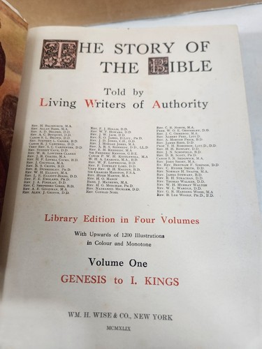 The Story Of The Bible LIbrary Edition Volume 1-4 Hardcover 1949 WM H Wise - Picture 2 of 12