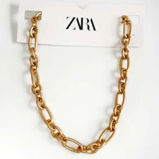 New 18" Zara Punk Thick Chain Necklace Retro Women Party Vacation Jewelry Gift