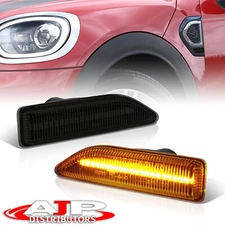 Smoke LED Front Fender Side Marker Light Lamps For 2017-2023 Mini Countryman F60
