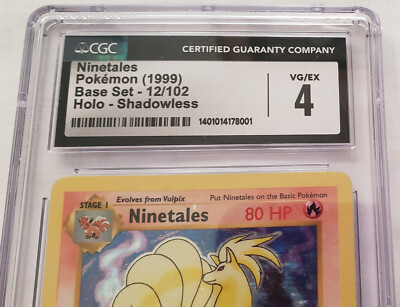 Pokemon Ninetales Holo Shadowless 12/102 Base Set CGC 4 | eBay