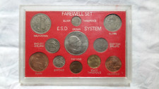 Lotto monete Gran Bretagna Predecimale 1930/1960 farewall set 11 monete (1 silve