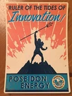 Tin Sign Vintage Fallout Poseidon Energy Ruler Of The Tides Of Innovation
